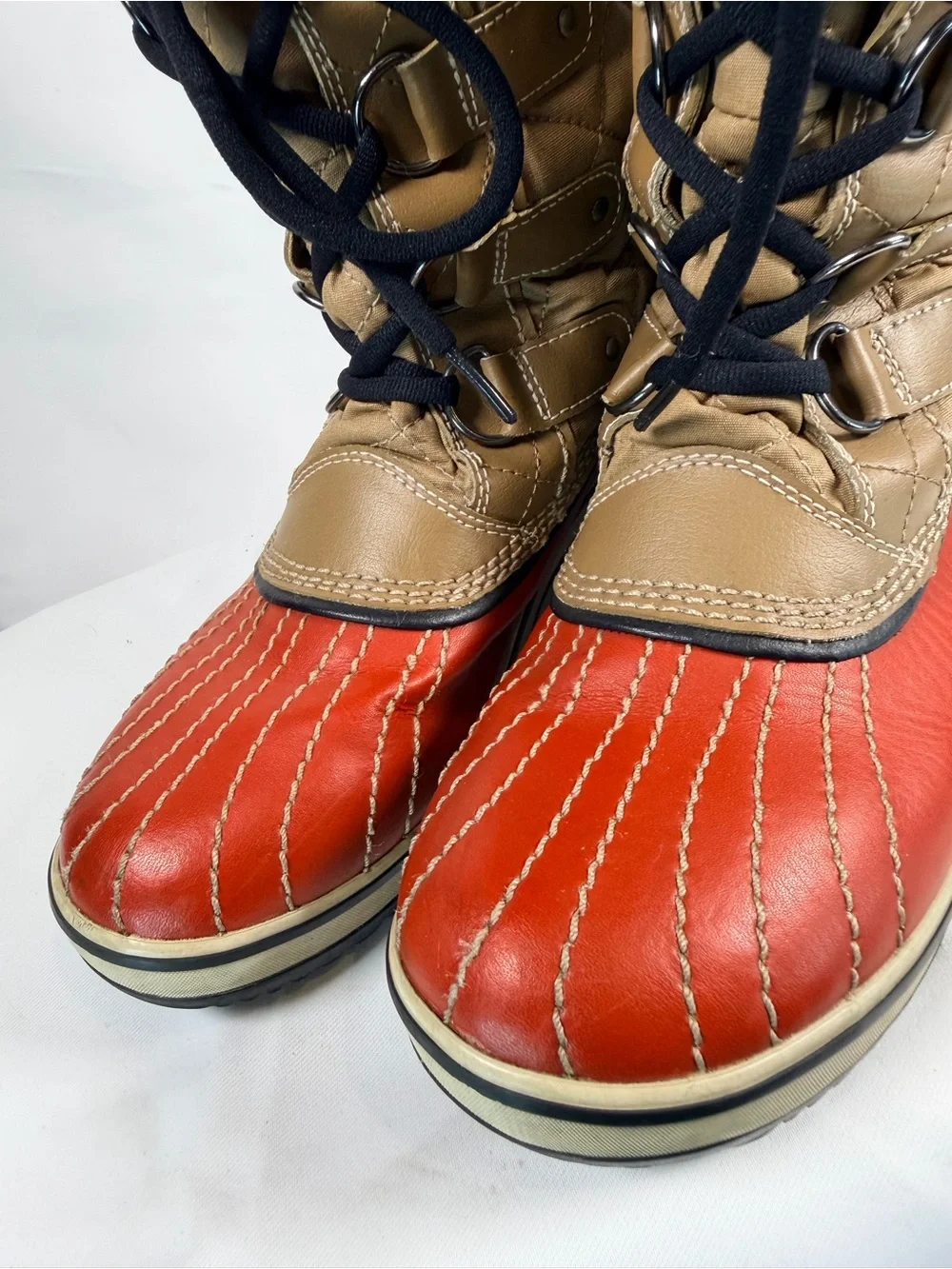 SOREL Women’s Size 9 Tall Boots Waterproof Lace-Up Winter Style Lined Vegan Fur